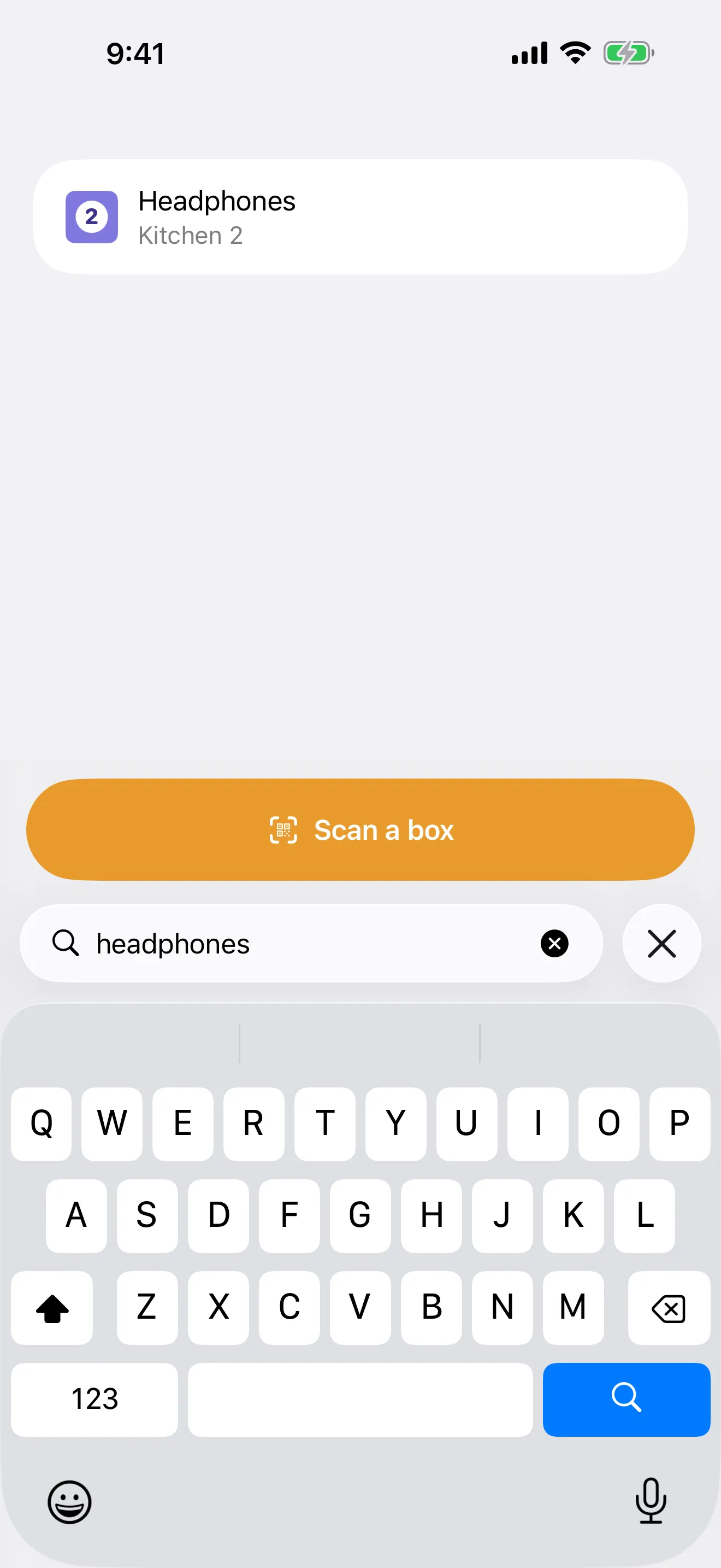Searching Packmap for “headphones” and seeing which box it’s in